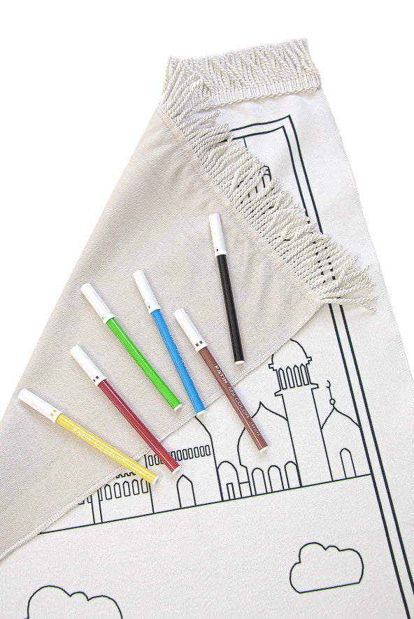 Boyamalı Yıkanabilir Seccade Seti