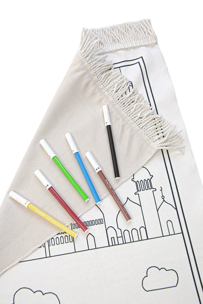 Boyamalı Yıkanabilir Seccade Seti